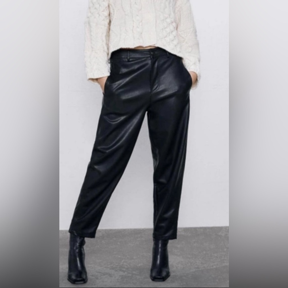 Zara faux leather pants
